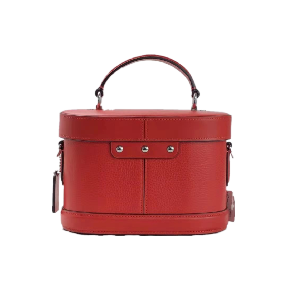 COACH 5503 PEBBLE LEATHER GEORGIE GEM CROSSBODY BAG IN BRIGHT POPPY COACH 5503 PEBBLE LEATHER GEORGIE GEM CROSSBODY BAG IN BRIGHT POPPY